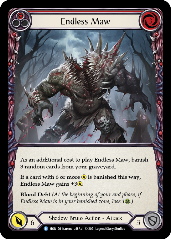 Endless Maw (Red) [MON126-RF] 1st Edition Rainbow Foil | Good Games North