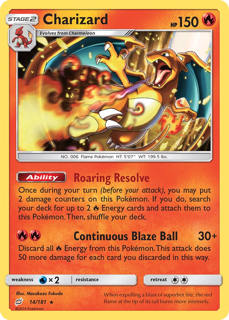 Charizard (14/181) (Theme Deck Exclusive) [Sun & Moon: Team Up] | Good Games North