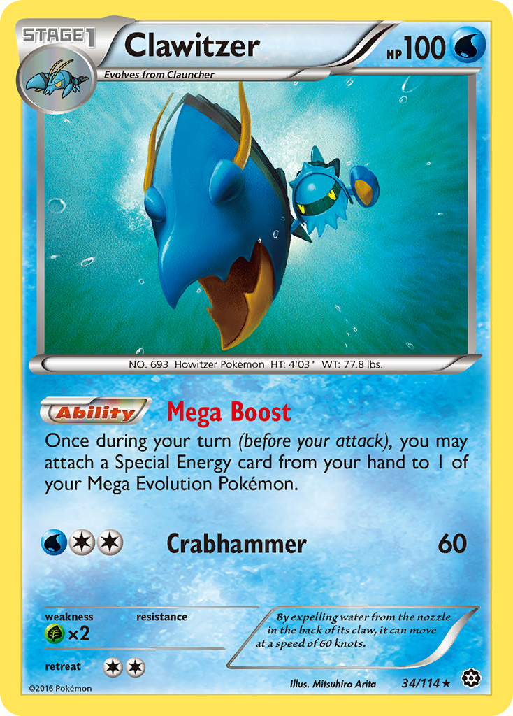 Clawitzer (34/114) [XY: Steam Siege] | Good Games North