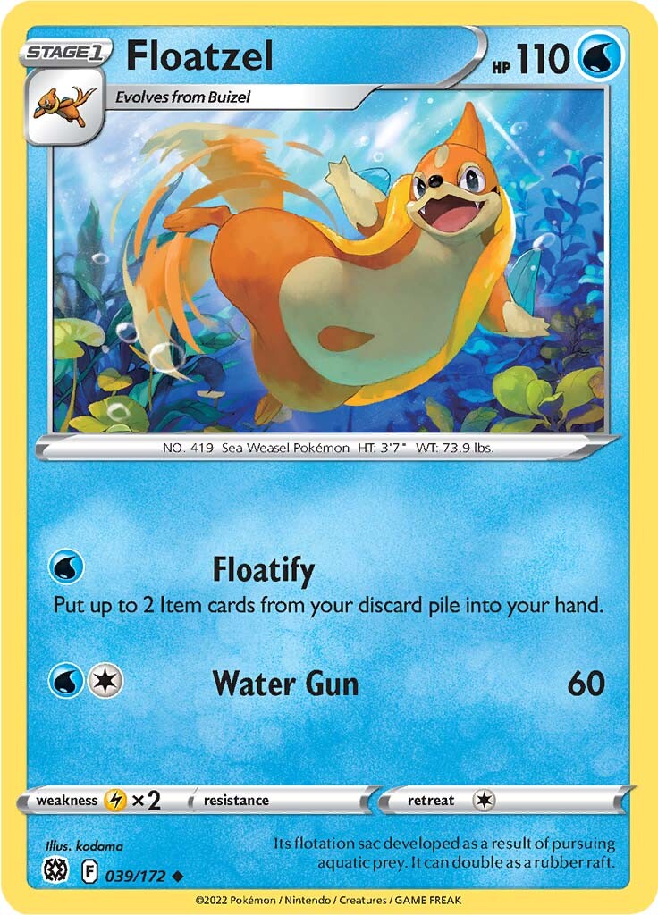 Floatzel (039/172) [Sword & Shield: Brilliant Stars] | Good Games North