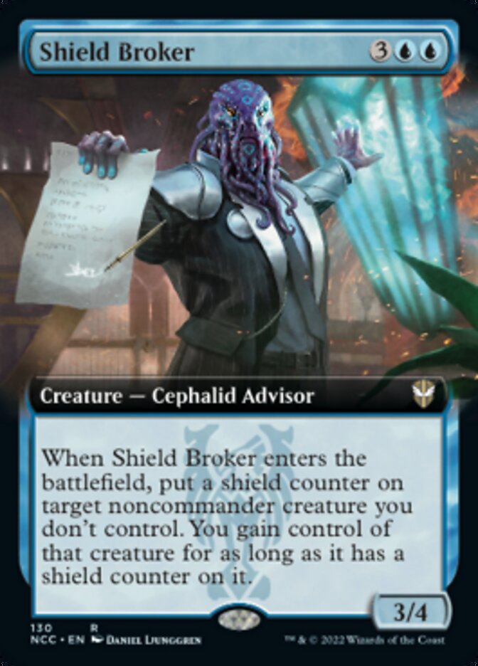 Shield Broker (Extended Art) [Streets of New Capenna Commander] | Good Games North