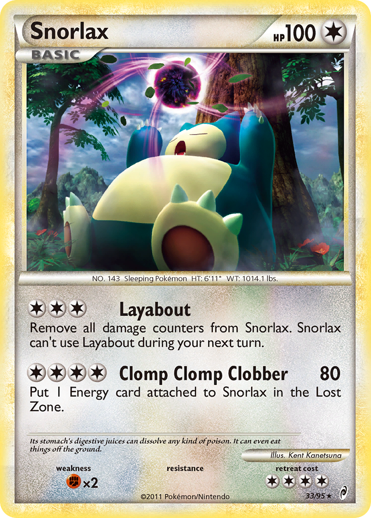 Snorlax (33/95) [HeartGold & SoulSilver: Call of Legends] | Good Games North