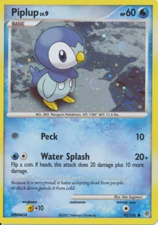 Piplup (93/130) (Cosmos Holo) [Diamond & Pearl: Base Set] | Good Games North