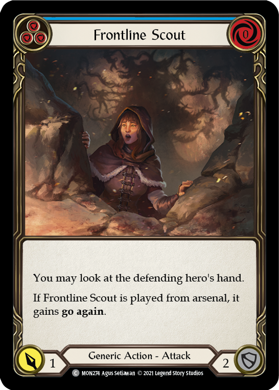Frontline Scout (Blue) [MON274-RF] 1st Edition Rainbow Foil | Good Games North