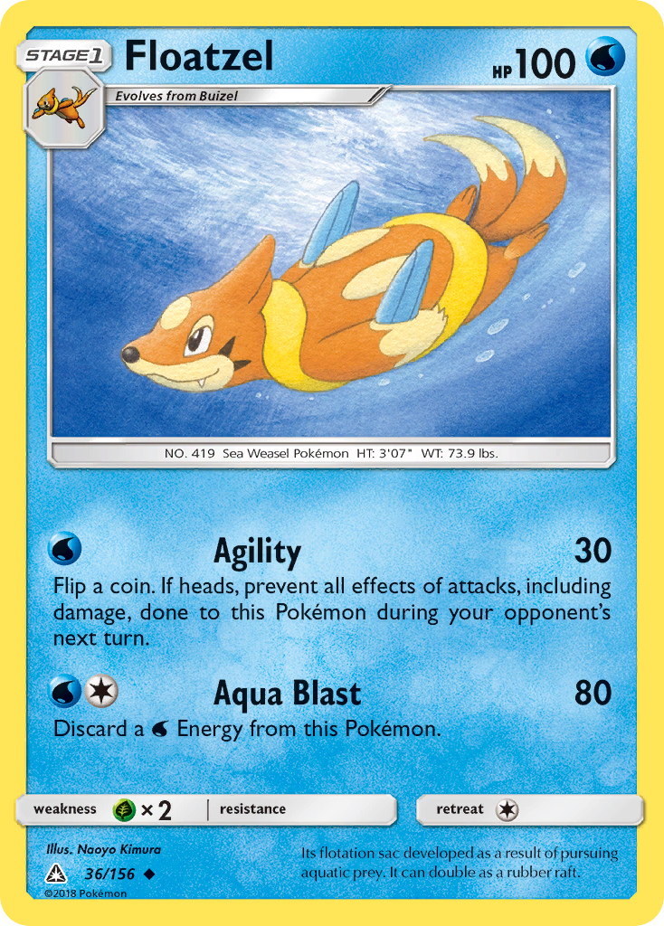 Floatzel (36/156) [Sun & Moon: Ultra Prism] | Good Games North