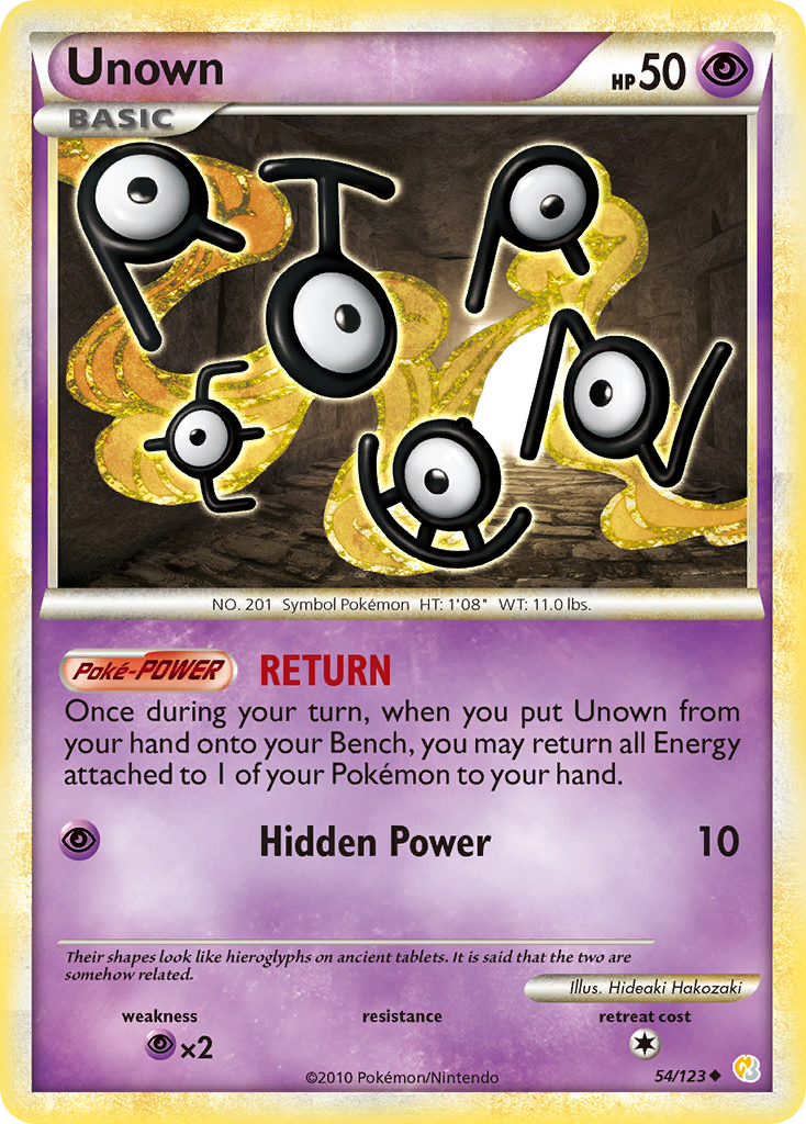 Unown (54/123) [HeartGold & SoulSilver: Base Set] | Good Games North