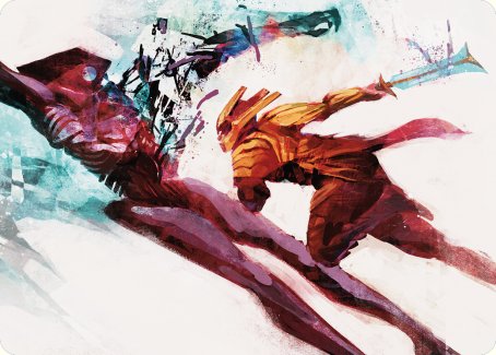 Hexgold Slash Art Card [Phyrexia: All Will Be One Art Series] | Good Games North