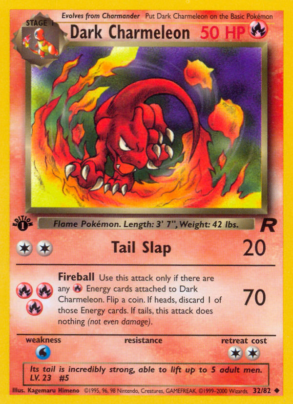 Dark Charmeleon (32/82) [Team Rocket 1st Edition] | Good Games North