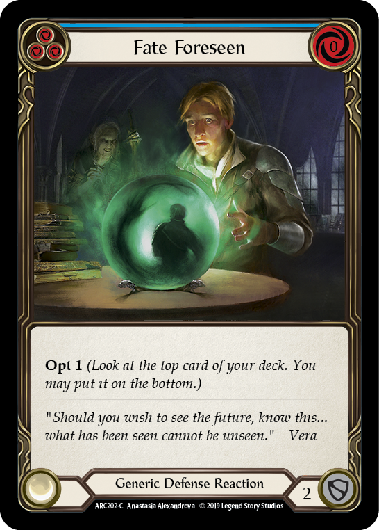 Fate Foreseen (Blue) [ARC202-C] 1st Edition Rainbow Foil | Good Games North