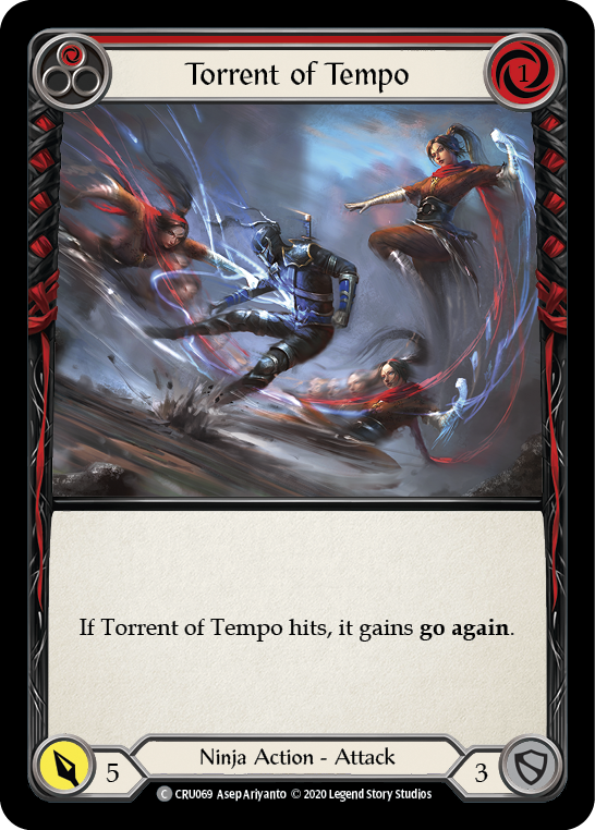 Torrent of Tempo (Red) [CRU069] 1st Edition Rainbow Foil | Good Games North