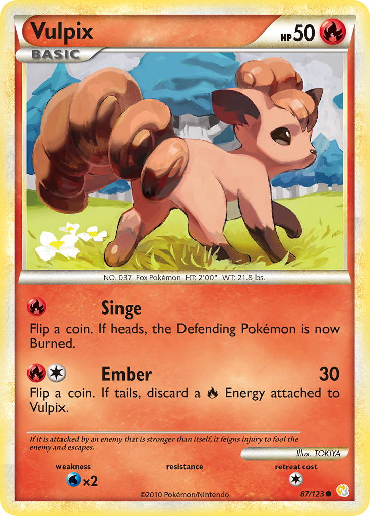 Vulpix (87/123) [HeartGold & SoulSilver: Base Set] | Good Games North