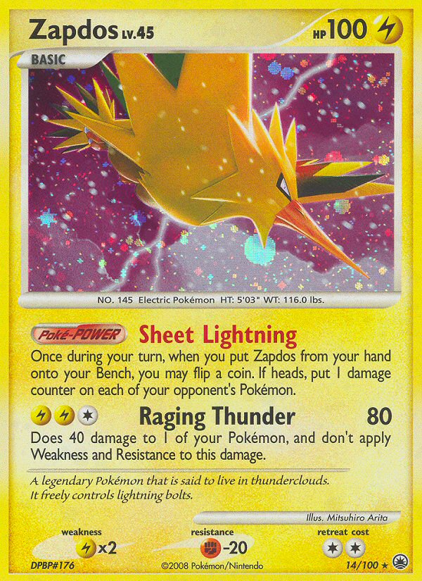 Zapdos (14/100) [Diamond & Pearl: Majestic Dawn] | Good Games North