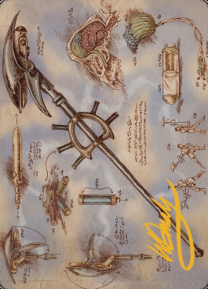 Staff of Domination Art Card (Gold-Stamped Signature) [The Brothers' War Art Series] | Good Games North