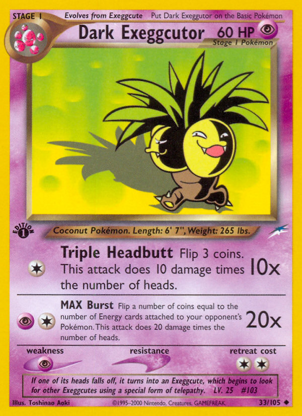 Dark Exeggutor (33/105) [Neo Destiny 1st Edition] | Good Games North