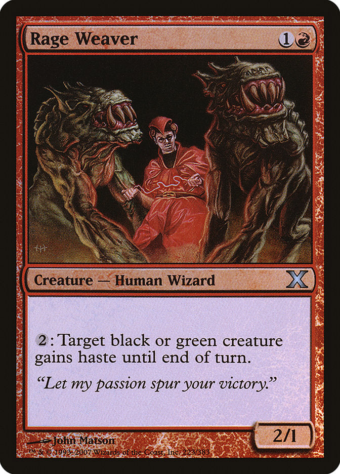 Rage Weaver (Premium Foil) [Tenth Edition] | Good Games North