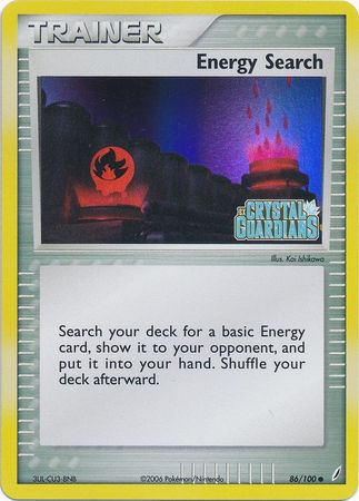 Energy Search (86/100) (Stamped) [EX: Crystal Guardians] | Good Games North