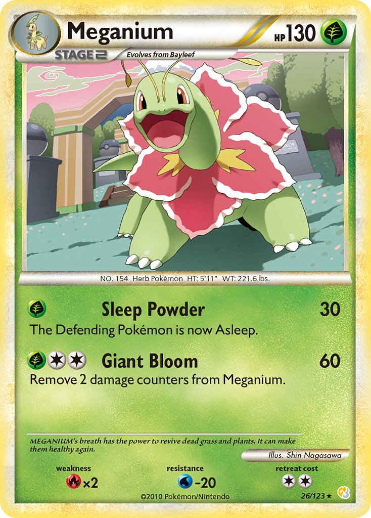 Meganium (26/123) (Theme Deck Exclusive) [HeartGold & SoulSilver: Base Set] | Good Games North