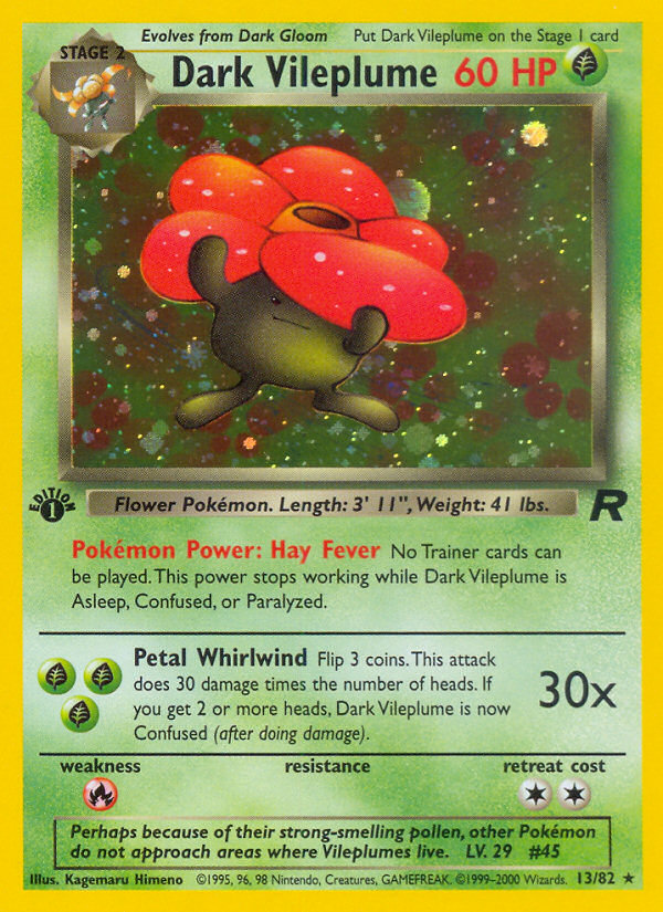 Dark Vileplume (13/82) [Team Rocket 1st Edition] | Good Games North