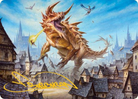 Tarrasque Art Card (Gold-Stamped Signature) [Dungeons & Dragons: Adventures in the Forgotten Realms Art Series] | Good Games North