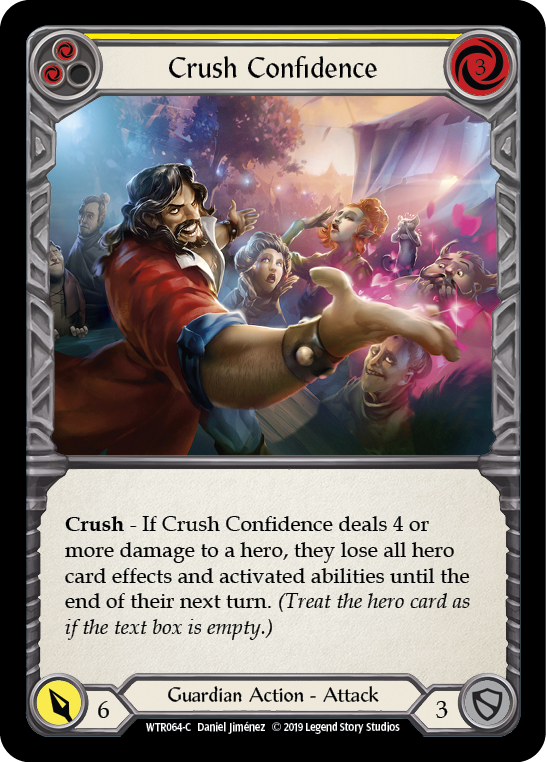 Crush Confidence (Yellow) [WTR064-C] Alpha Print Rainbow Foil | Good Games North