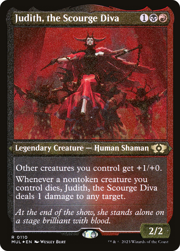 Judith, the Scourge Diva (Foil Etched) [Multiverse Legends] | Good Games North