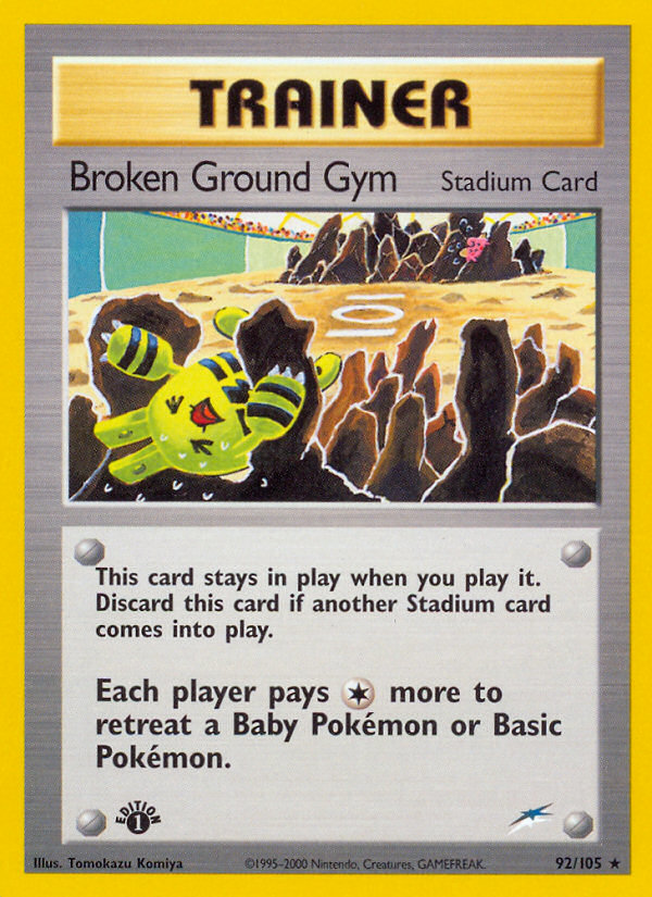 Broken Ground Gym (92/105) [Neo Destiny 1st Edition] | Good Games North