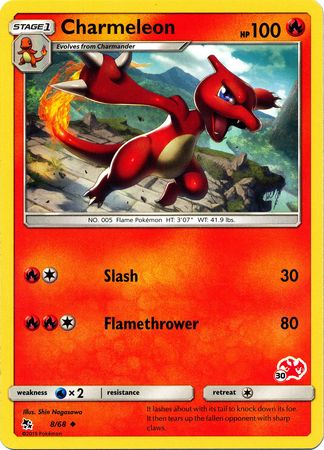 Charmeleon (8/68) (Charizard Stamp #30) [Battle Academy 2020] | Good Games North