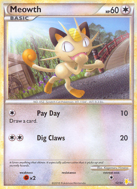 Meowth (12/30) [HeartGold & SoulSilver: Trainer Kit - Raichu] | Good Games North