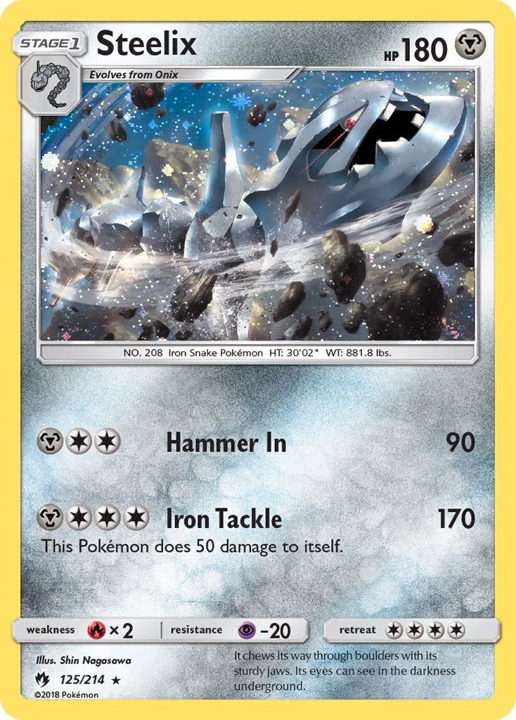 Steelix (125/214) (Cosmos Holo) [Sun & Moon: Lost Thunder] | Good Games North