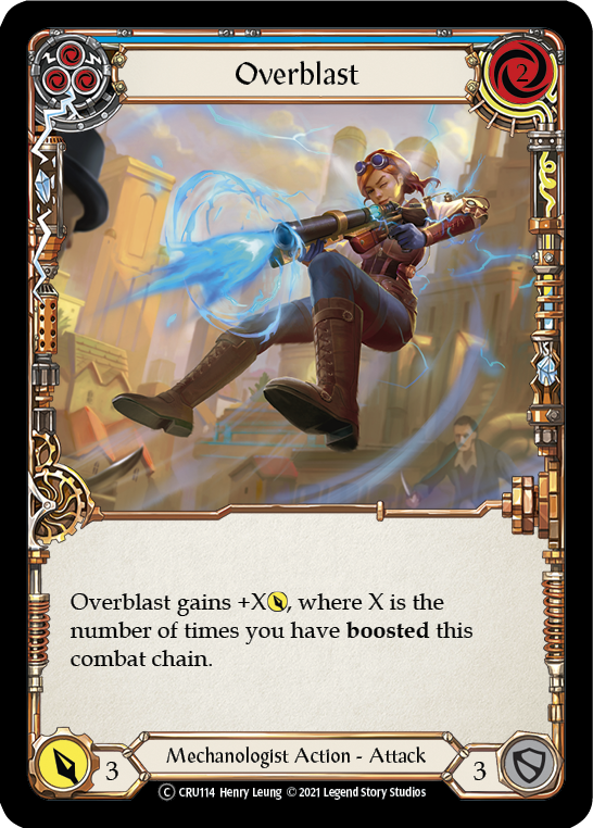 Overblast (Blue) [U-CRU114-RF] Unlimited Rainbow Foil | Good Games North