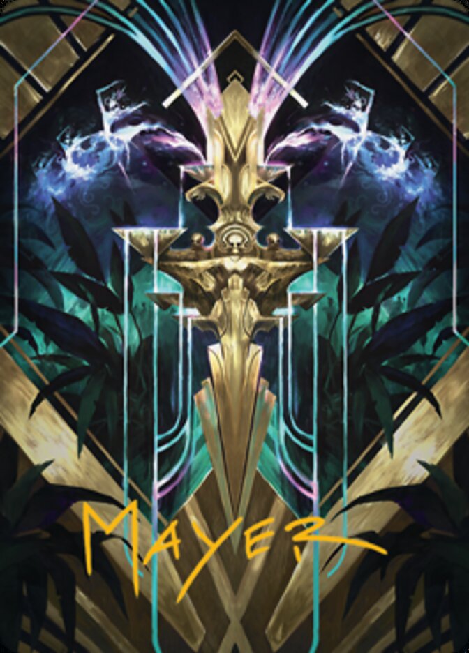 Halo Fountain Art Card (Gold-Stamped Signature) [Streets of New Capenna Art Series] | Good Games North