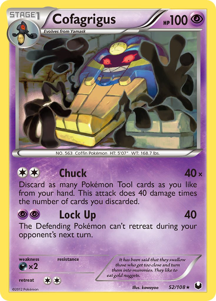 Cofagrigus (52/108) (Cracked Ice Holo) (Theme Deck Exclusive) [Black & White: Dark Explorers] | Good Games North
