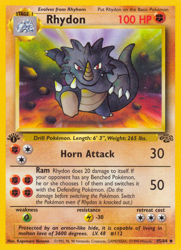 Rhydon (45/64) [Jungle 1st Edition] | Good Games North