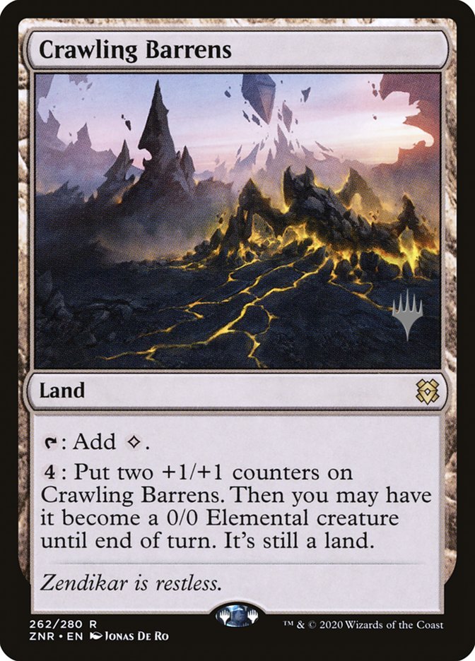 Crawling Barrens (Promo Pack) [Zendikar Rising Promos] | Good Games North