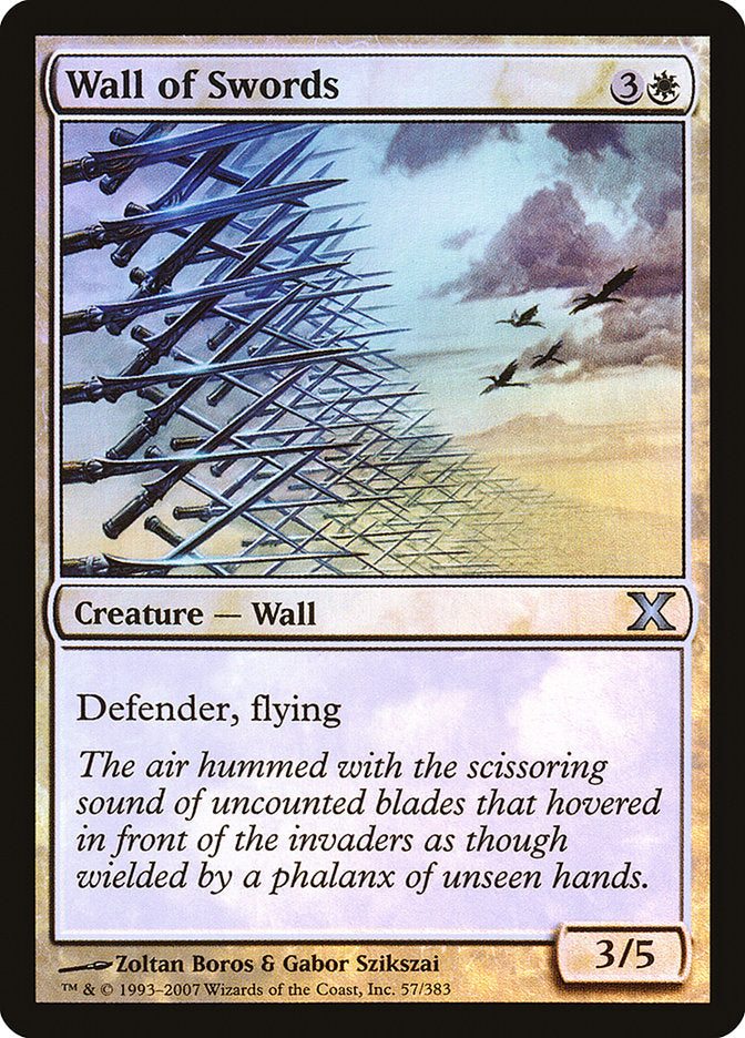 Wall of Swords (Premium Foil) [Tenth Edition] | Good Games North