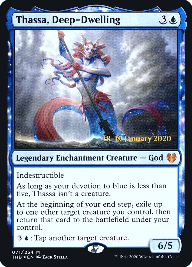 Thassa, Deep-Dwelling [Theros Beyond Death Prerelease Promos] | Good Games North