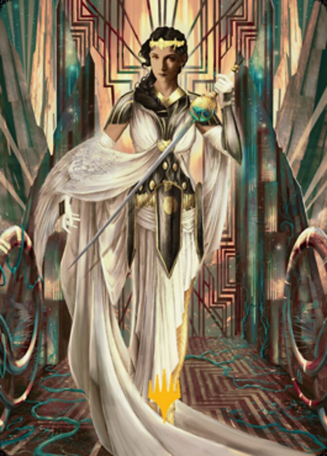 Elspeth Resplendent 2 Art Card (Gold-Stamped Signature) [Streets of New Capenna Art Series] | Good Games North