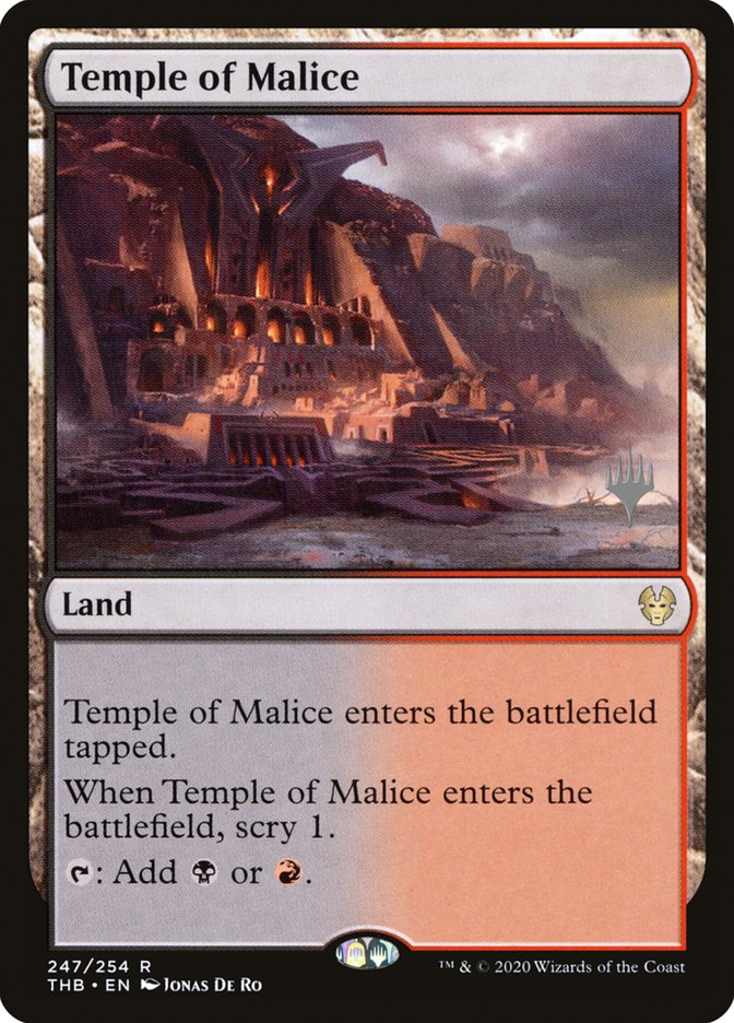 Temple of Malice (Promo Pack) [Theros Beyond Death Promos] | Good Games North