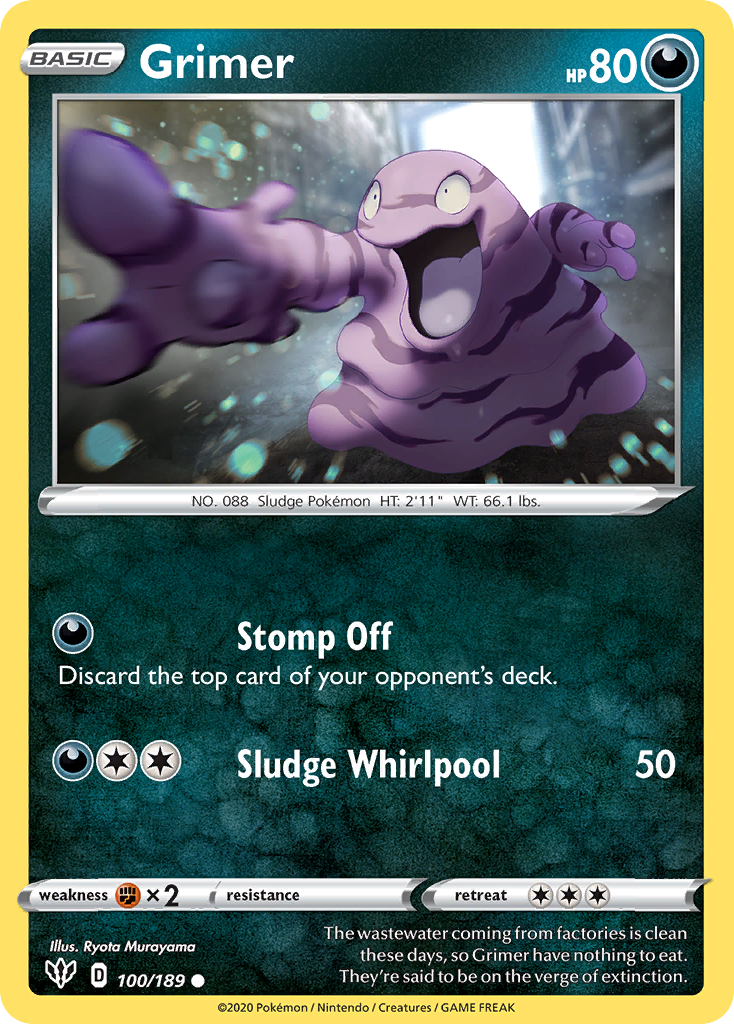 Grimer (100/189) [Sword & Shield: Darkness Ablaze] | Good Games North