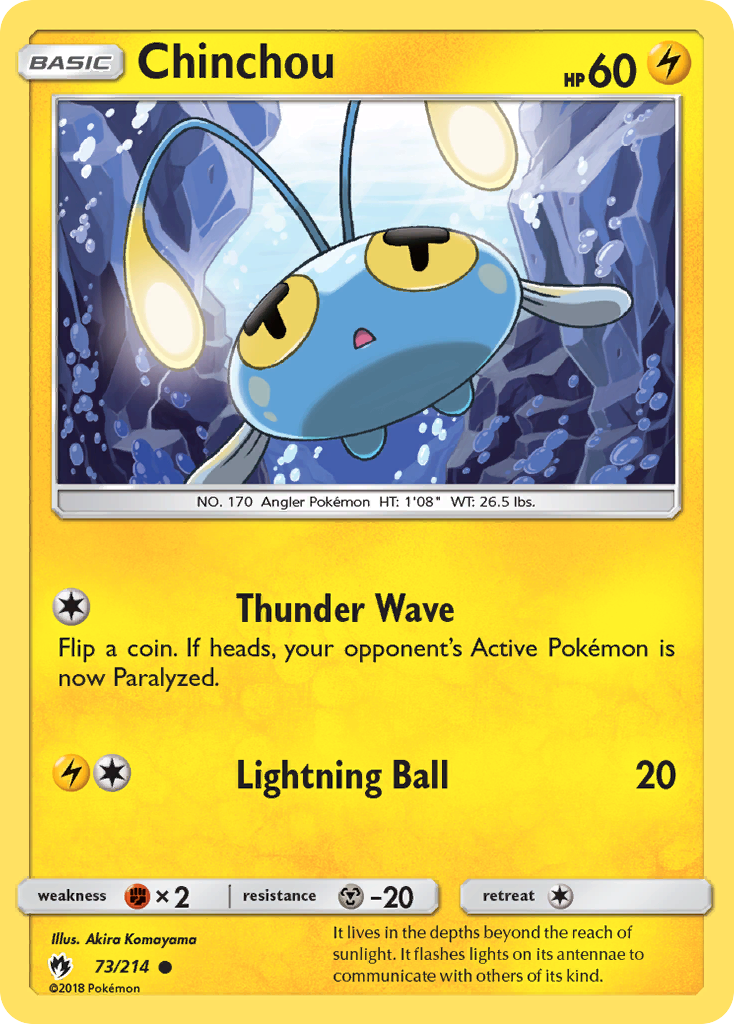 Chinchou (73/214) [Sun & Moon: Lost Thunder] | Good Games North