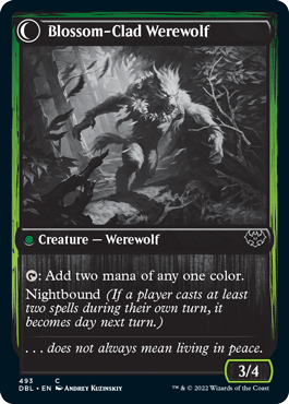 Weaver of Blossoms // Blossom-Clad Werewolf [Innistrad: Double Feature] | Good Games North