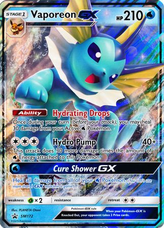 Vaporeon GX (SM172) (Jumbo Card) [Sun & Moon: Black Star Promos] | Good Games North