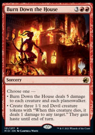 Burn Down the House (Promo Pack) [Innistrad: Midnight Hunt Promos] | Good Games North