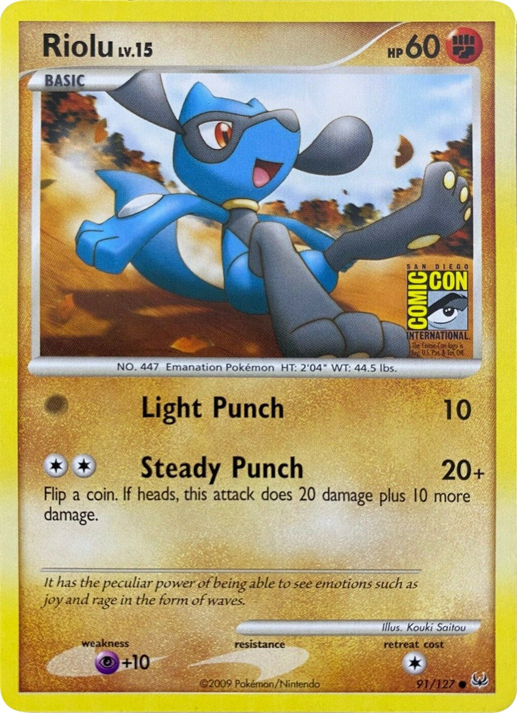 Riolu (91/127) (SDCC 2009) [Platinum: Base Set] | Good Games North