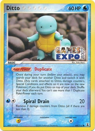 Ditto (64/113) (Games Expo Exclusive) [EX: Delta Species] | Good Games North