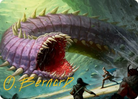 Purple Worm Art Card (Gold-Stamped Signature) [Dungeons & Dragons: Adventures in the Forgotten Realms Art Series] | Good Games North