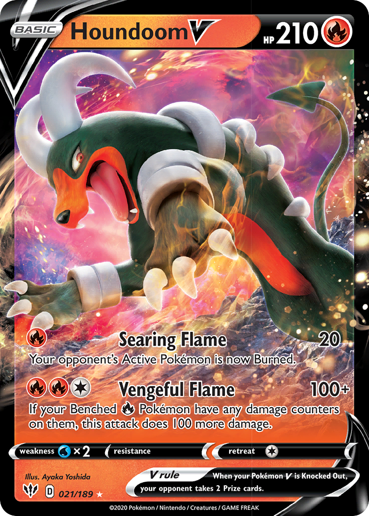 Houndoom V (021/189) [Sword & Shield: Darkness Ablaze] | Good Games North
