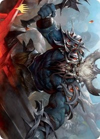 Frenzied Raider Art Card (Gold-Stamped Signature) [Kaldheim: Art Series] | Good Games North