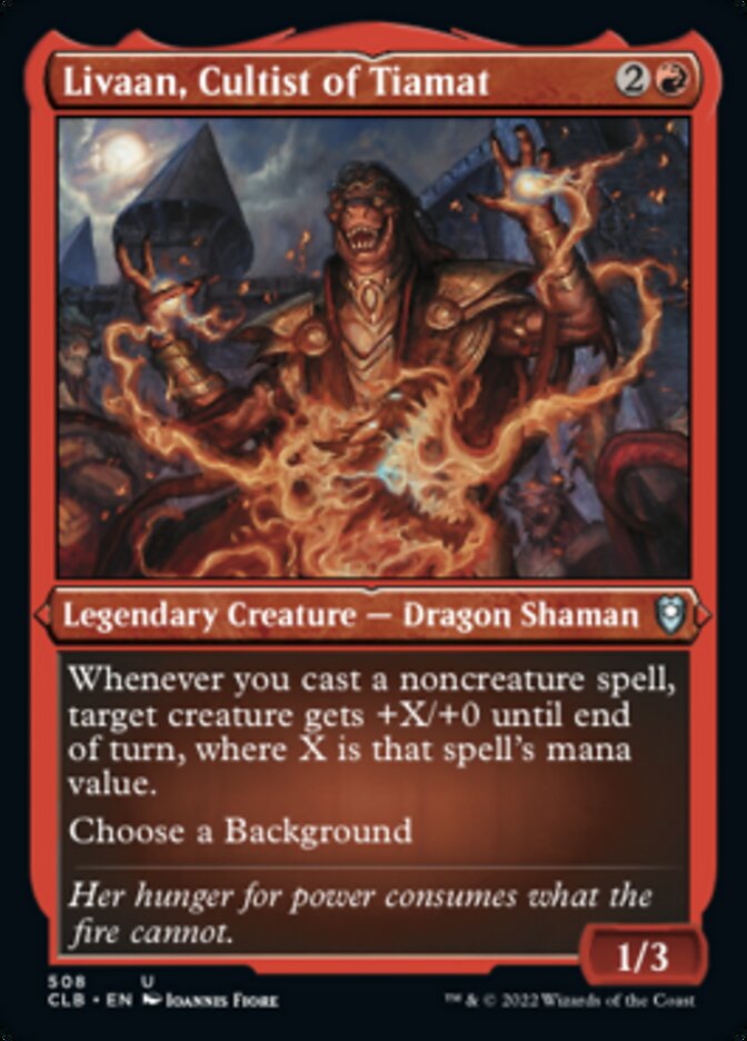 Livaan, Cultist of Tiamat (Foil Etched) [Commander Legends: Battle for Baldur's Gate] | Good Games North