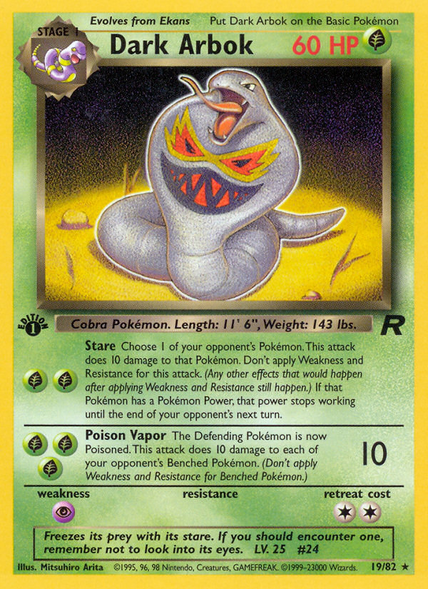 Dark Arbok (19/82) [Team Rocket 1st Edition] | Good Games North